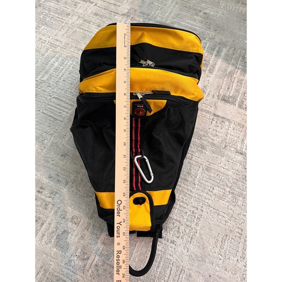 NGG Swiss Edition Backpack Black Yellow Lunch Box Cooler Travel‎ Daypack Bag - Picture 14 of 15